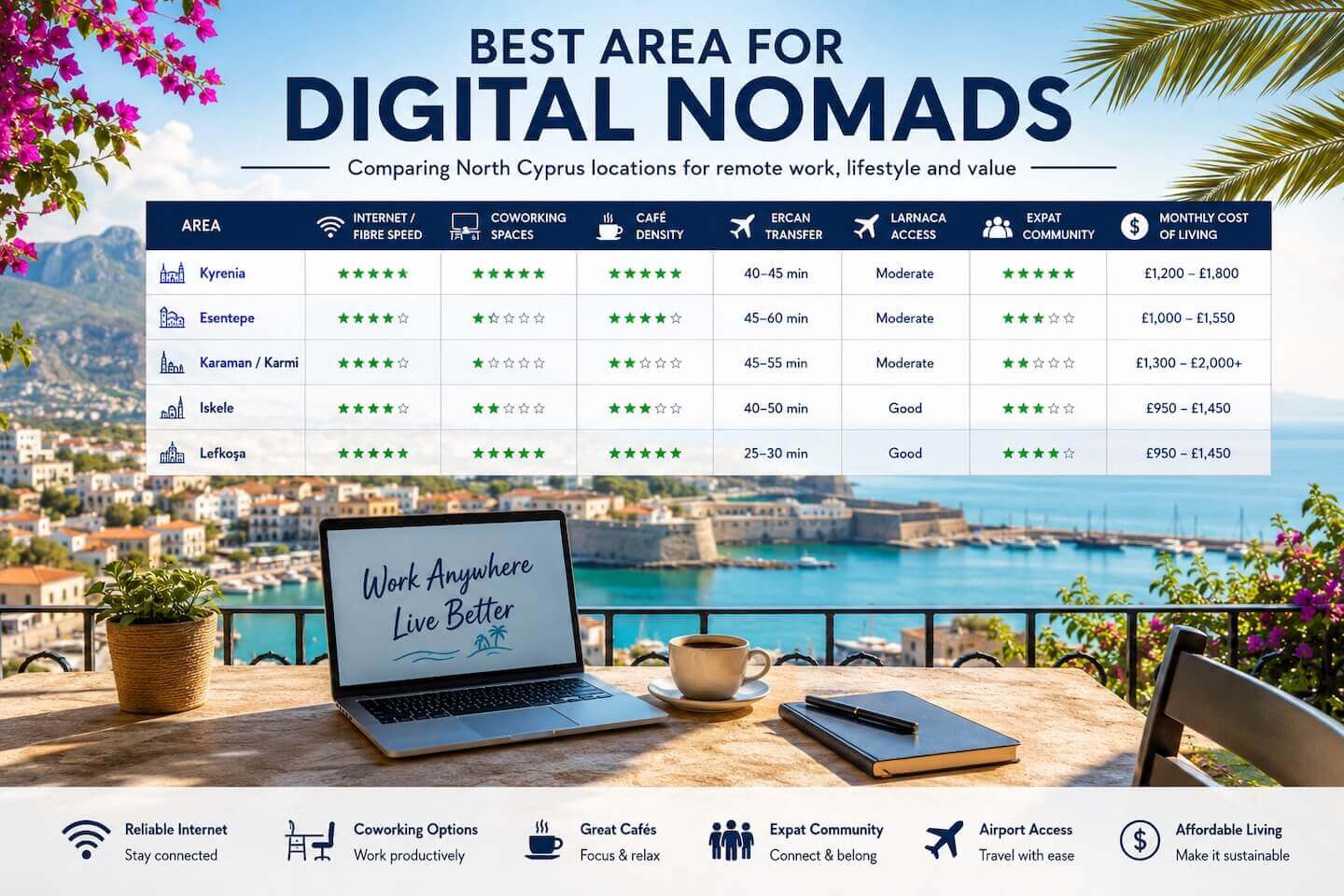 Best Area for Digital Nomads in North Cyprus
